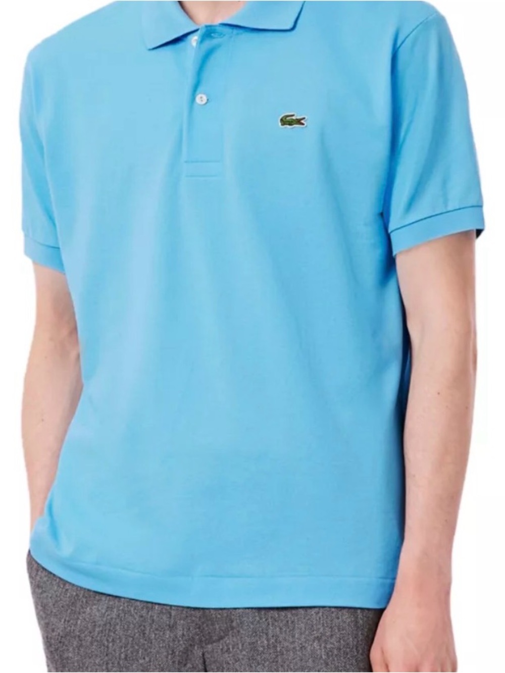 Lacoste Sky Blue Classic Croc Polo size Small /Size 4 Lacoste